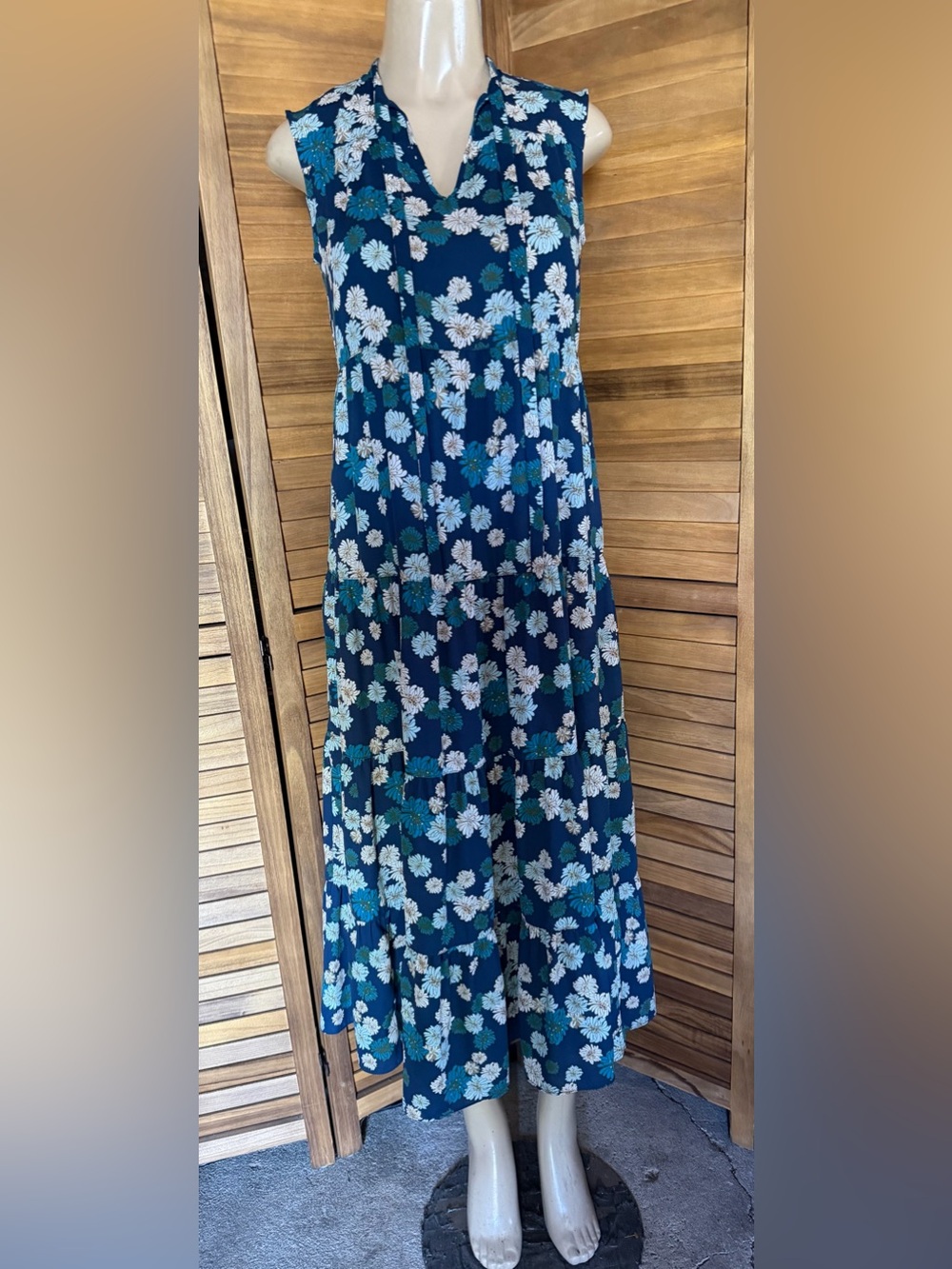 Paul & Joe Floral long  Dress - Blue and White